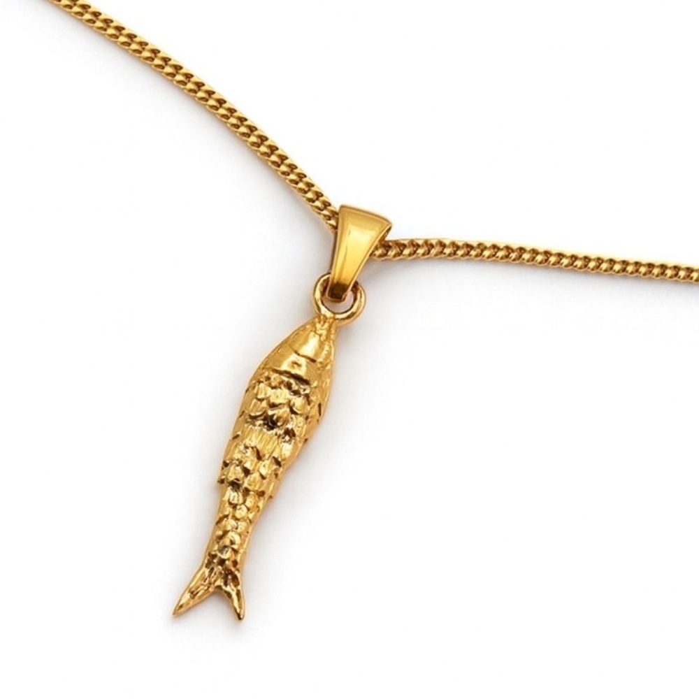 18K Gold Fish Necklace (5108)